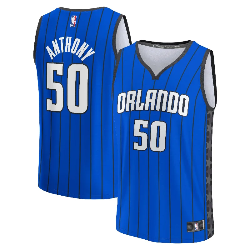 Basketball Jersey With Custom Material Choices-Cole Anthony Orlando Magic Branded Fast Break Player Basketball Jersey - Statement Edition - Blue