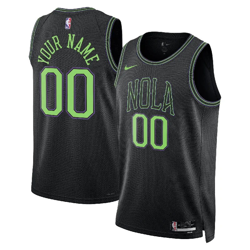 Basketball Jersey With Player Profile-New Orleans Pelicans Unisex 2023/24 Custom Swingman Basketball Jersey - Black - City Edition