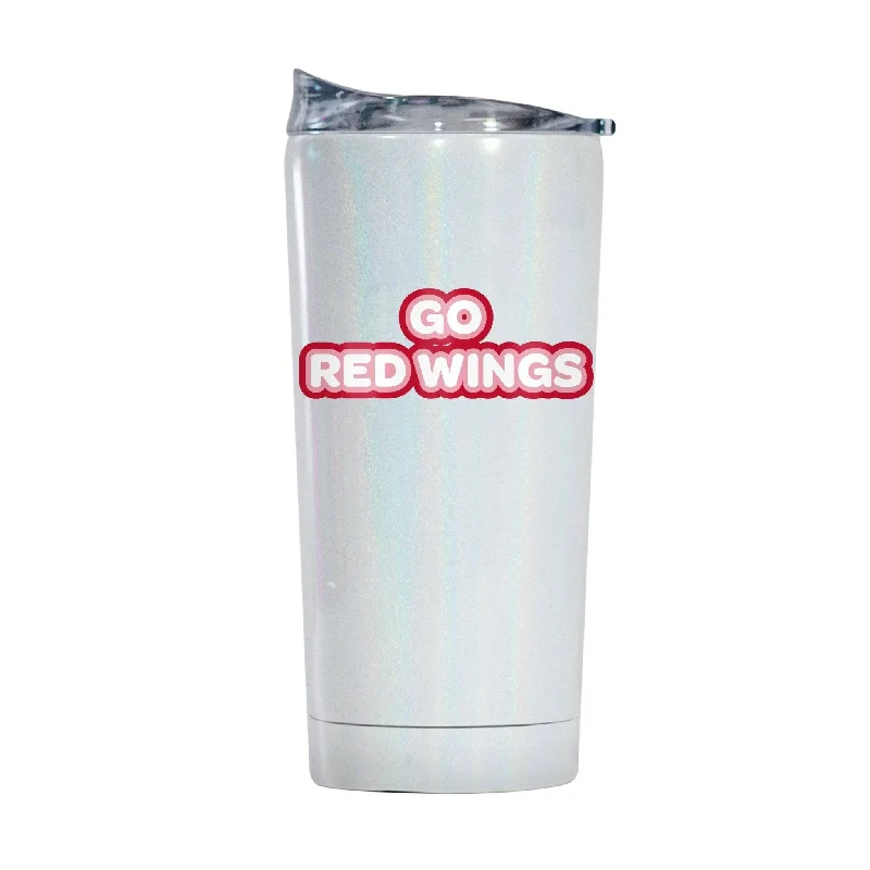 Custom Team Mug With Team Theme-Detroit Red Wings 20oz Bubble Iridescent Tumbler