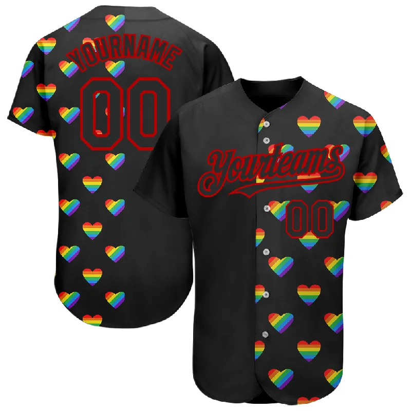 Baseball Jersey For Custom Orders-Custom Rainbow For Pride Month Love Is Love LGBT 3D Authentic Baseball Jersey