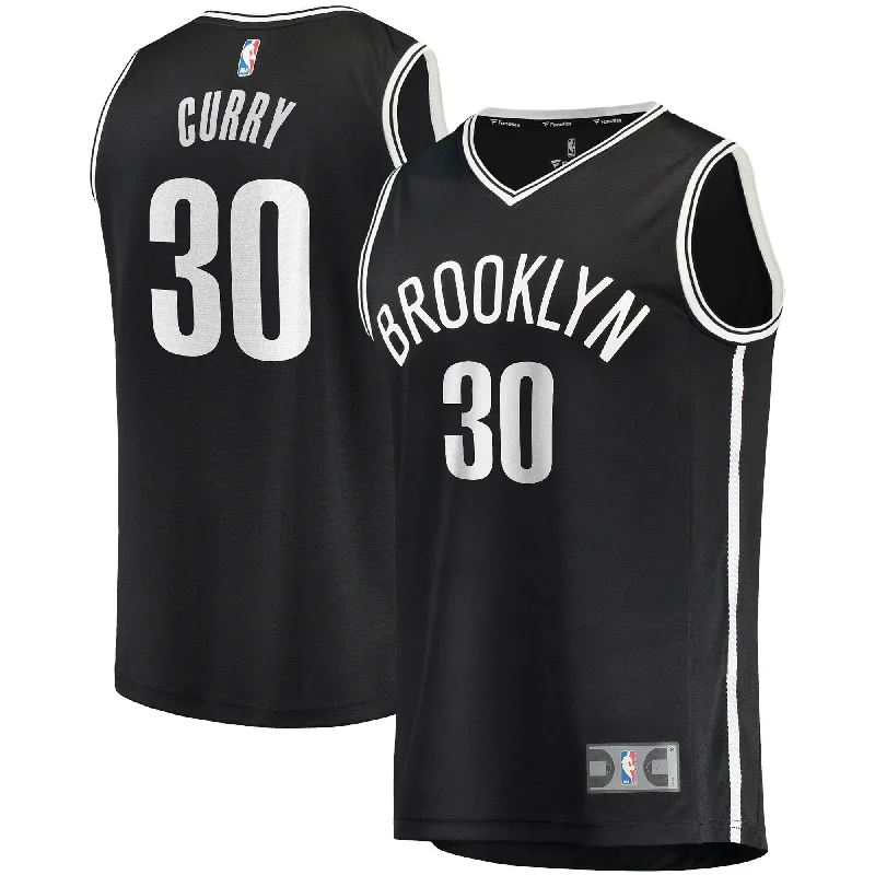 Basketball Jersey For High-Performance Sports-Seth Curry Brooklyn Nets Branded Fast Break Basketball Jersey - Icon Edition - Black