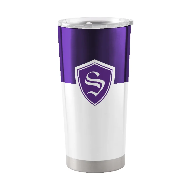 Team Mug With Custom Logos For Fans-Sewanee University 20oz Colorblock Stainless Tumbler