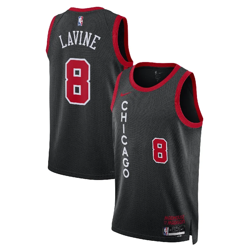 Basketball Jersey With Team Colors-Zach Lavine Chicago Bulls Unisex 2023/24 Swingman Basketball Jersey - Black - City Edition