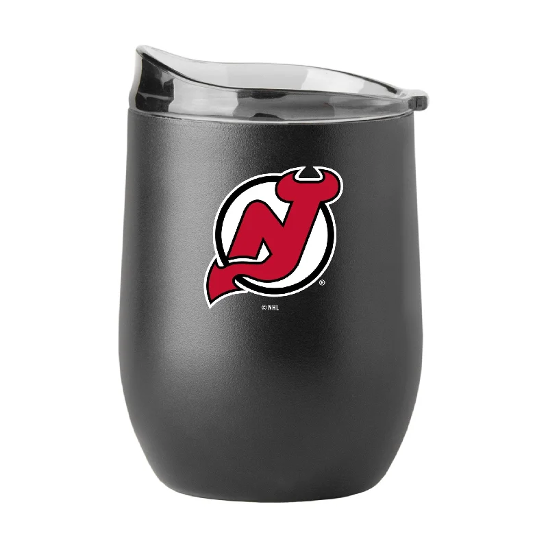 Custom Team Mug For School Pride-New Jersey Devils 16oz Swagger Powder Coat Curved Bev