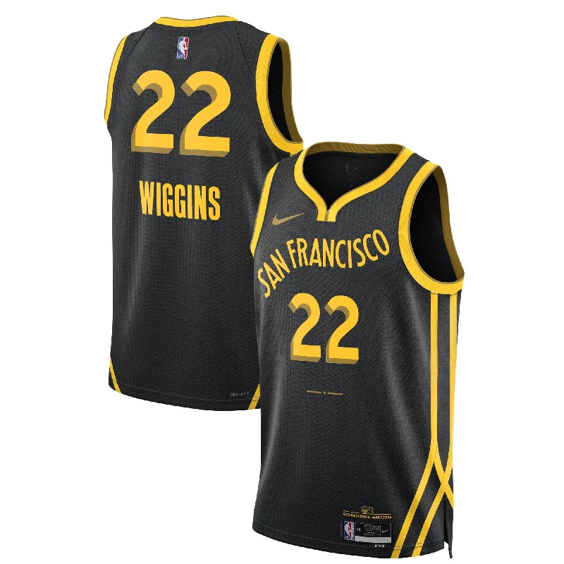 Basketball Jersey For Custom Family Gifts-Andrew Wiggins Golden State Warriors Unisex 2023/24 Swingman Basketball Jersey - Black - City Edition