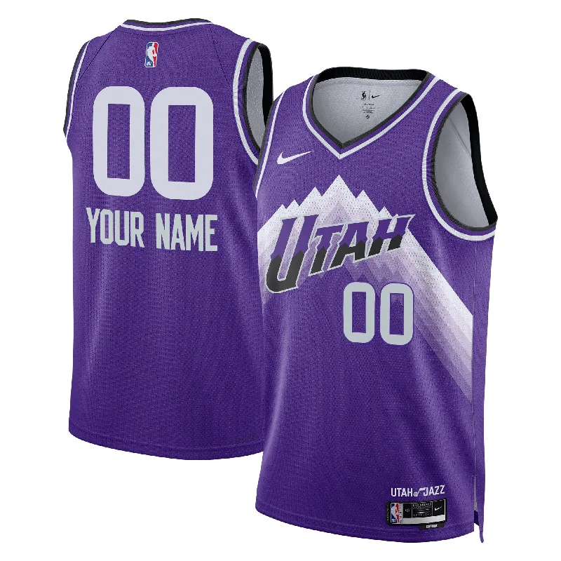 Basketball Jersey With Custom Fit-Utah Jazz Unisex 2023/24 Custom Swingman Basketball Jersey - Purple - City Edition