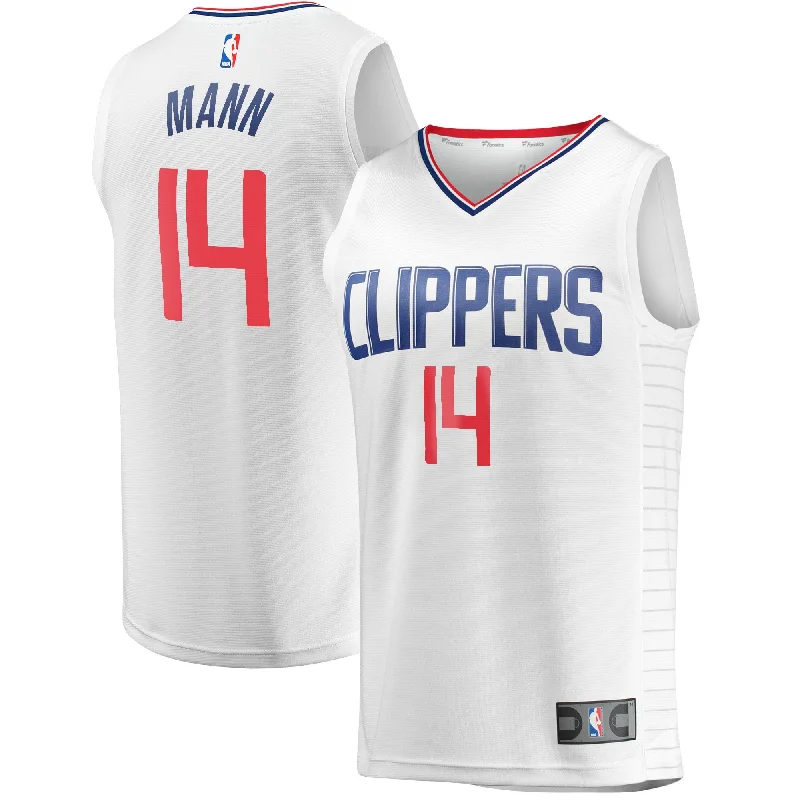 Basketball Jersey For Christmas Gifts-Terance Mann La Clippers Branded Fast Break Player Basketball Jersey - Association Edition - White