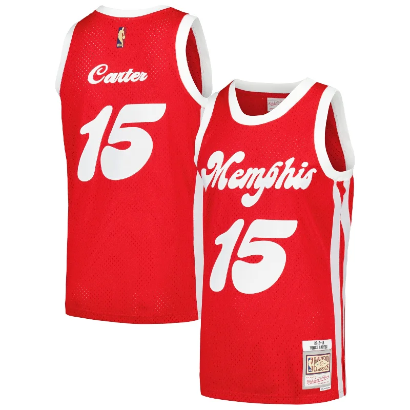 Basketball Jersey For Corporate Sponsorship-Vince Carter Memphis Grizzlies 2015/16 Hardwood Classics Swingman Basketball Jersey - Red