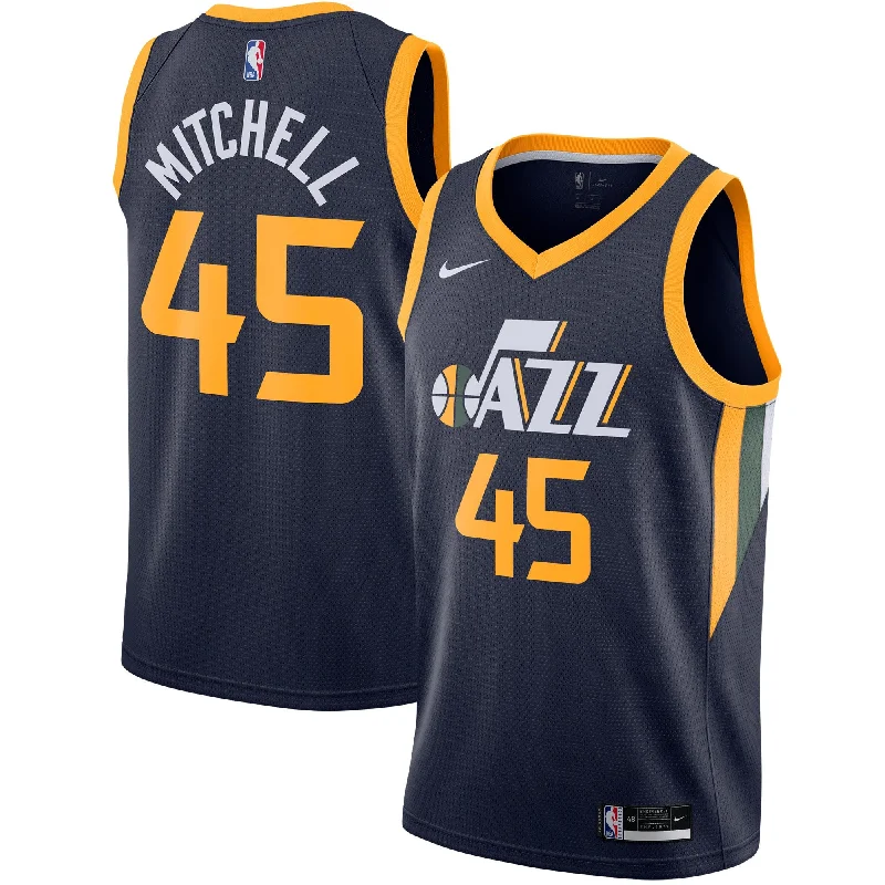 Basketball Jersey With Custom Player Numbers-Donovan Mitchell Utah Jazz 2020/21 Swingman Basketball Jersey - Navy - Icon Edition