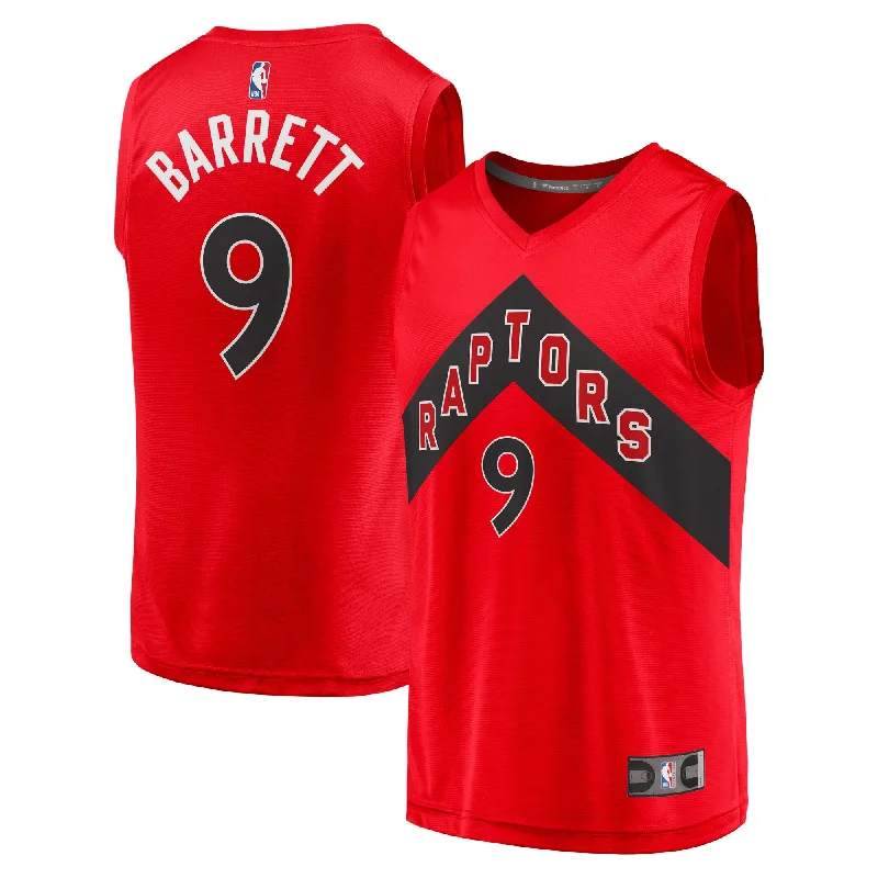 Basketball Jersey With Custom Colors-Rj  Toronto Raptors Branded Fast Break Player Basketball Jersey - Icon Edition - Red