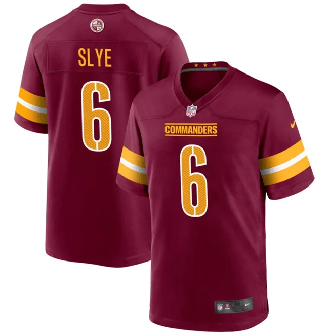 Personalized Football Jersey For Local Teams-Men's Washington Commanders #6 Joey Slye Burgundy Football Stitched Game Jersey