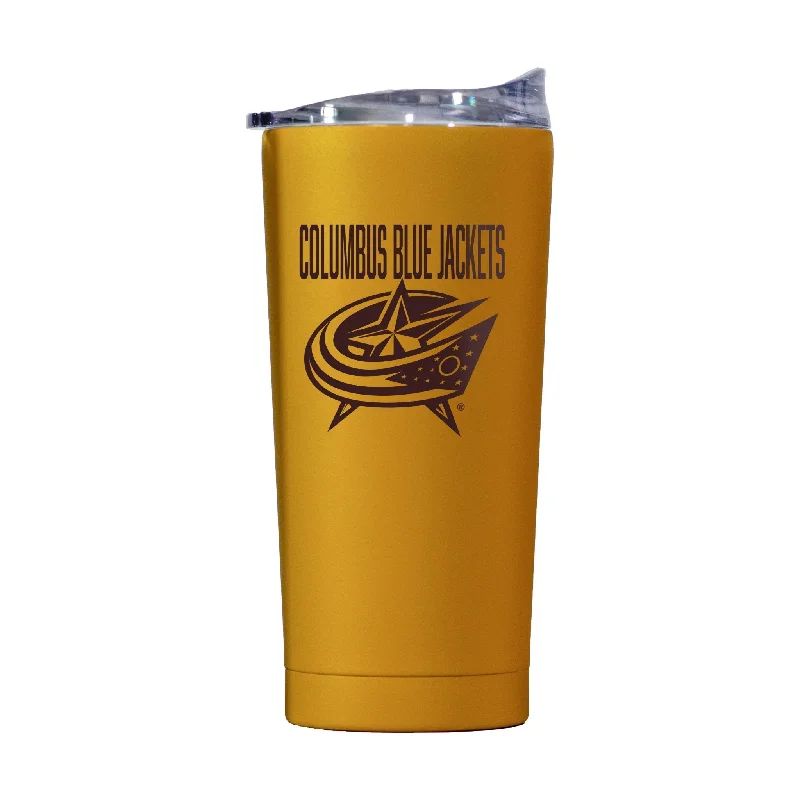 Custom Team Mug For Charity Merchandise-Columbus Blue Jackets 20oz Huddle Powder Coat Tumbler