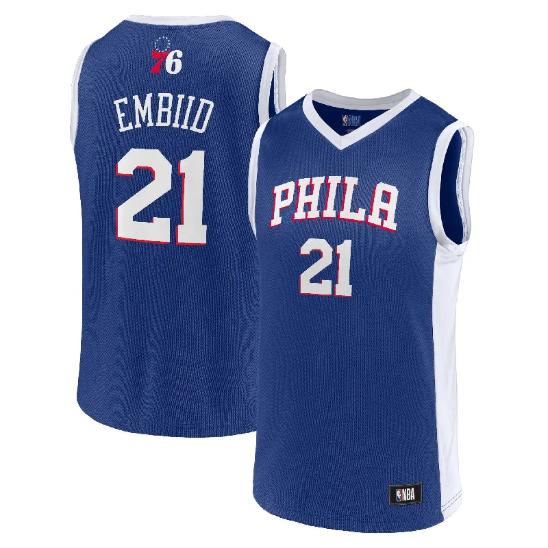 Basketball Jersey With Player Name and Number-Men's Joel Embiid Royal Philadelphia 76ers Player Basketball Jersey