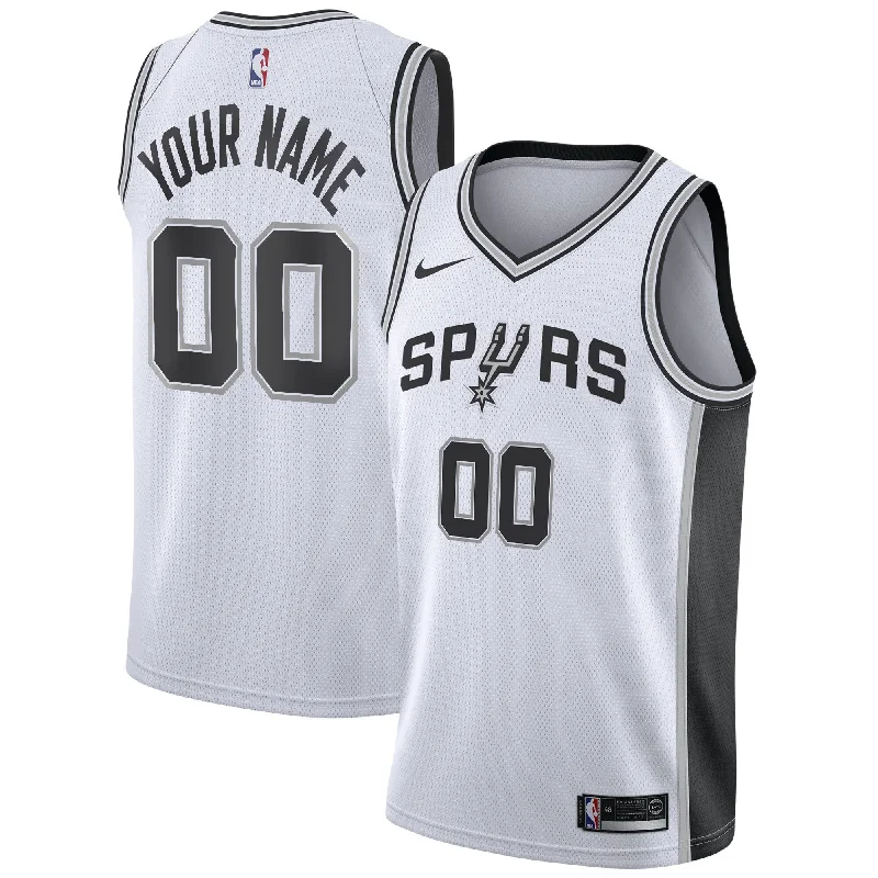 Basketball Jersey With Custom Fan Text-San Antonio Spurs Custom Swingman Basketball Jersey White - Association Edition