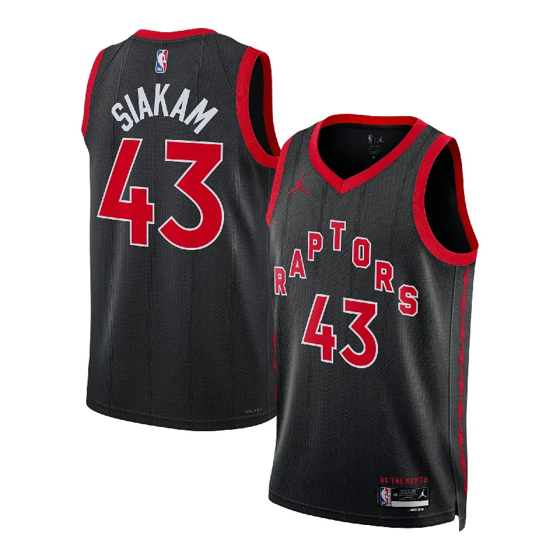 Basketball Jersey For Casual Wear-Pascal Siakam Toronto Raptors Jordan Brand Unisex Swingman Basketball Jersey - Statement Edition - Black