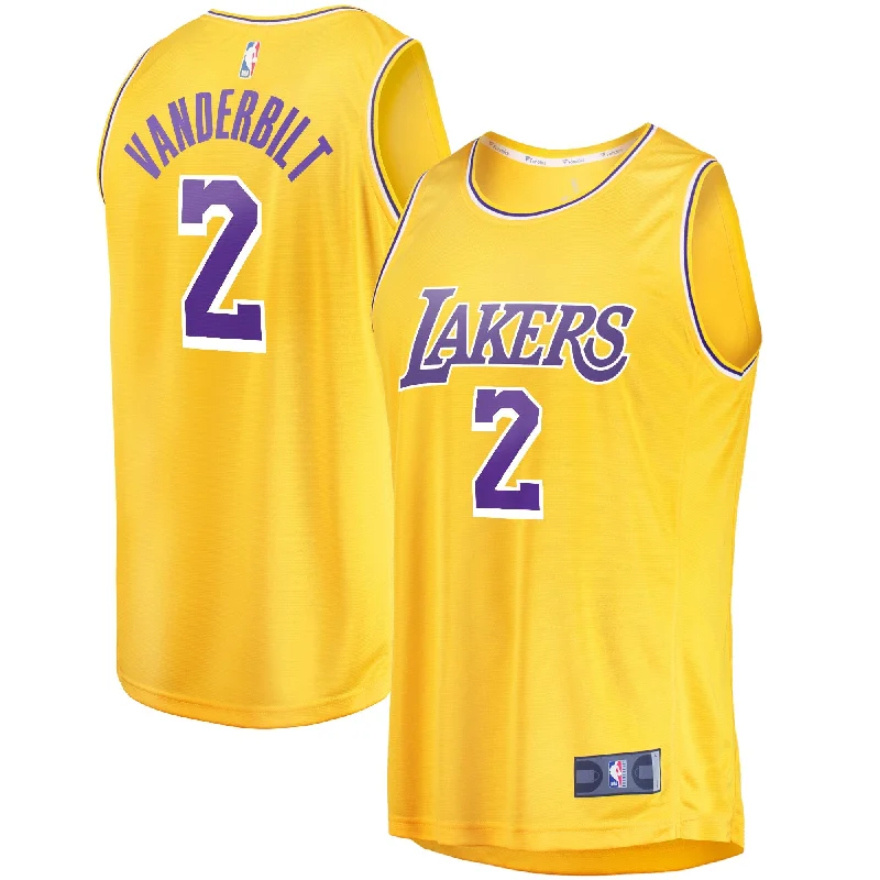 Basketball Jersey With Special Edition Designs-Jarred Vanderbilt Los Angeles Lakers Branded Fast Break Player Basketball Jersey - Icon Edition - Gold