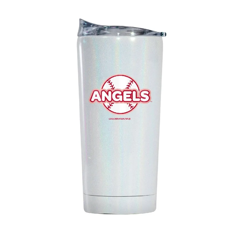 Team Mug With Special Team Design-Los Angeles Angels 20oz Bubble Iridescent Tumbler