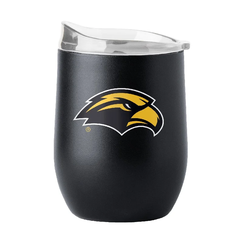 Custom Team Mug For Gift Sets-Southern Mississippi 16oz Flipside Powder Coat Curved Bev