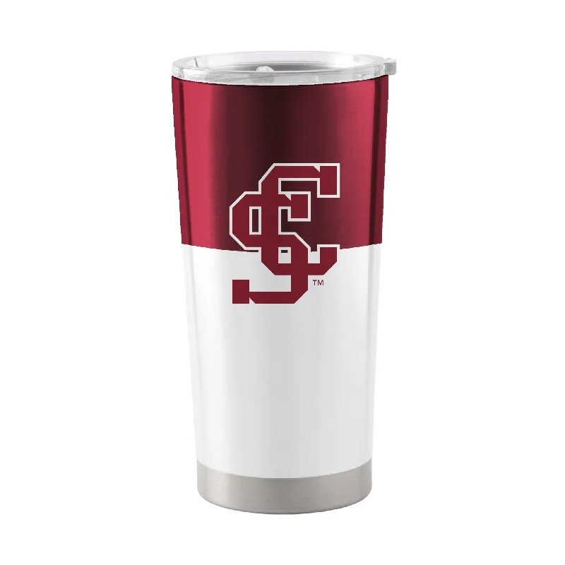 Team Mug For Event Souvenirs-Santa Clara 20oz Colorblock Stainless Tumbler