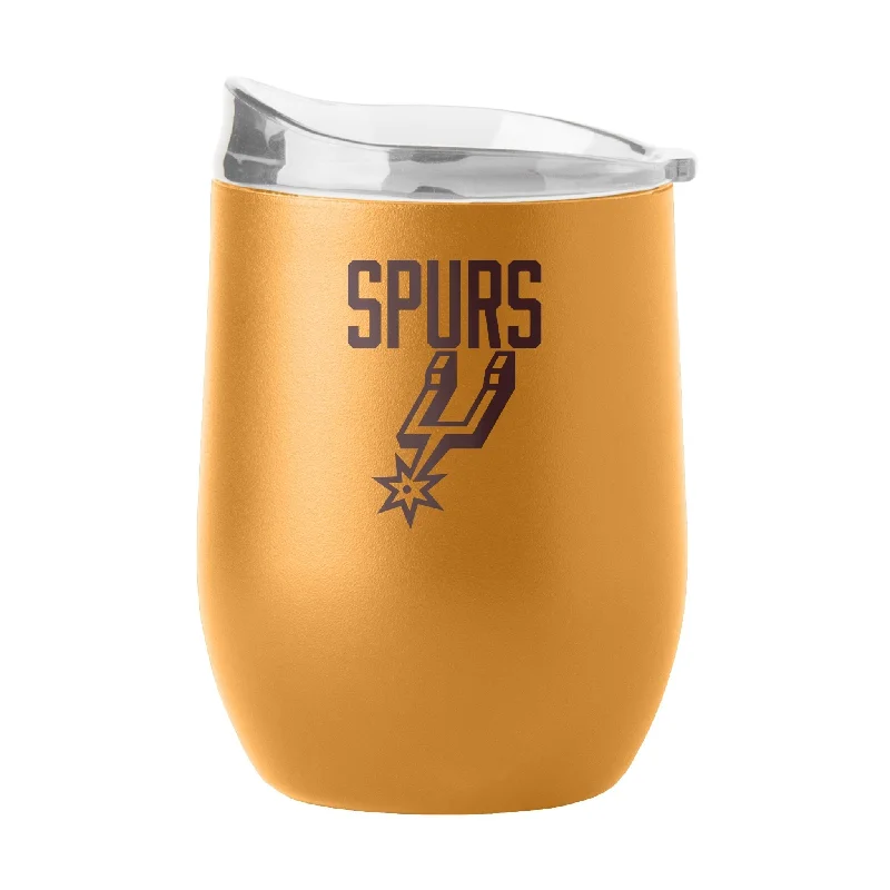 Personalized Team Mug For Fan Apparel-San Antonio Spurs 16oz Huddle Powder Coat Curved Beverage