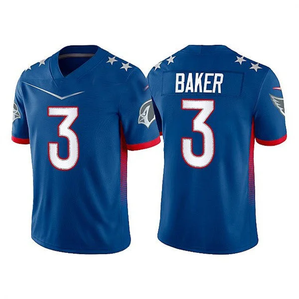 Rugby Jersey With Bold Patterns-A.Cardinals #3 Budda Baker 2022 Royal Pro Bowl Stitched Jersey American Football Jerseys