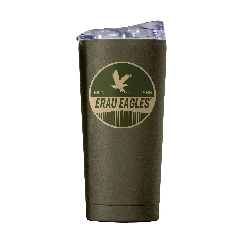 Personalized Team Mug With Personal Designs-Embry-Riddle Aeronautical - Daytona 20oz Olive Badge Powder Coat Tumbler