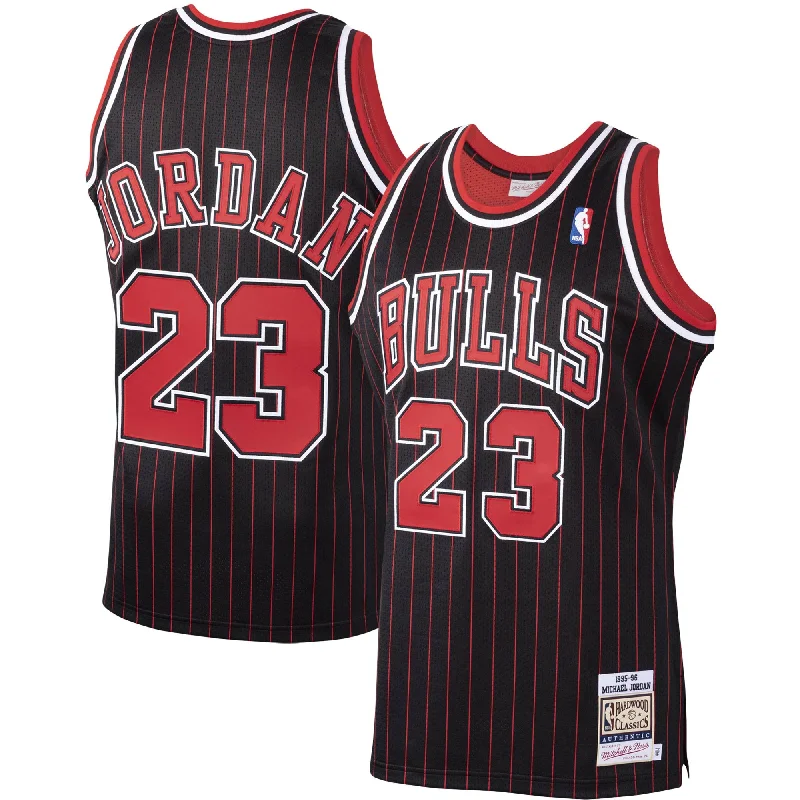 Basketball Jersey With Special Edition Designs-Michael Jordan Chicago Bulls 1995/96 Hardwood Classics Basketball Jersey - Black