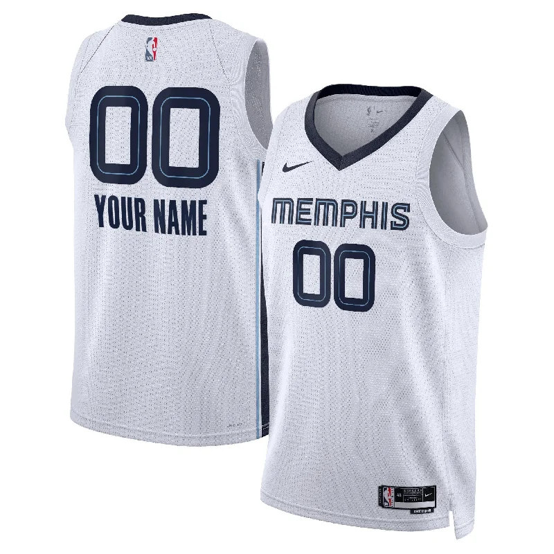 Basketball Jersey For Custom Birthday Gifts-Memphis Grizzlies Unisex Swingman Custom Basketball Jersey White - Association Edition