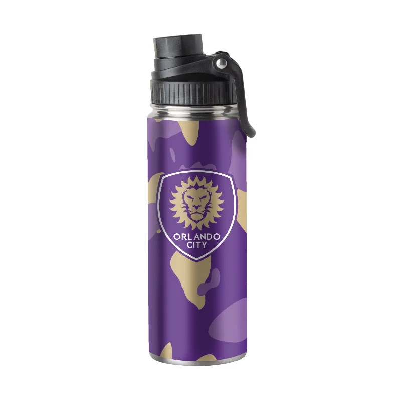 Team Mug With Fan Customization-Orlando City 21oz Camo Twist Top Water Bottle