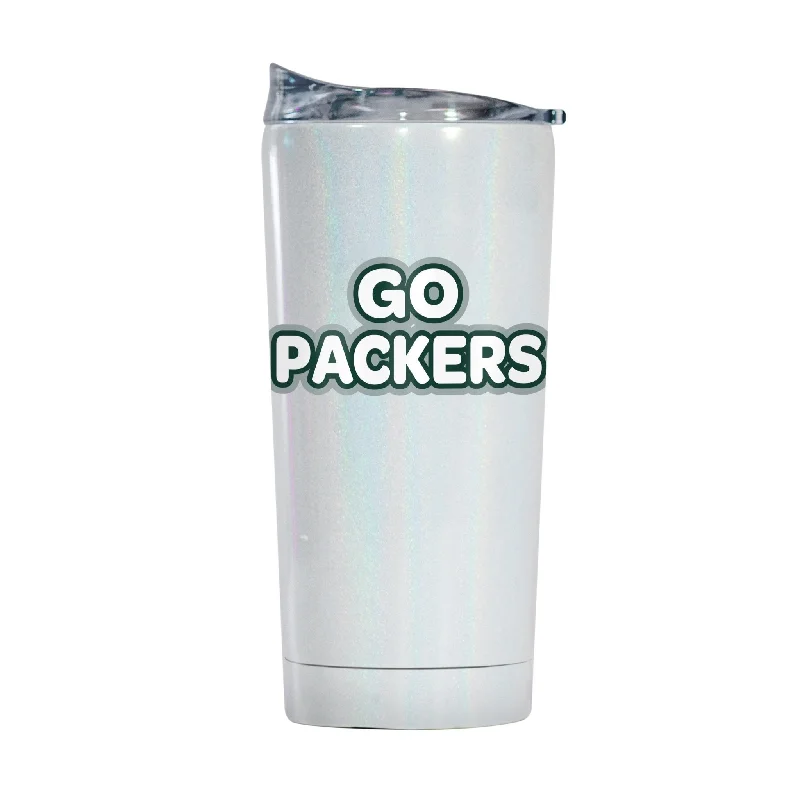 Team Mug With Custom Art Prints-Green Bay Packers 20oz Bubble Iridescent Tumbler