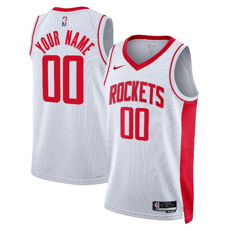 Basketball Jersey For Custom Fit and Comfort-Houston Rockets Unisex Swingman Custom Basketball Jersey White - Association Edition