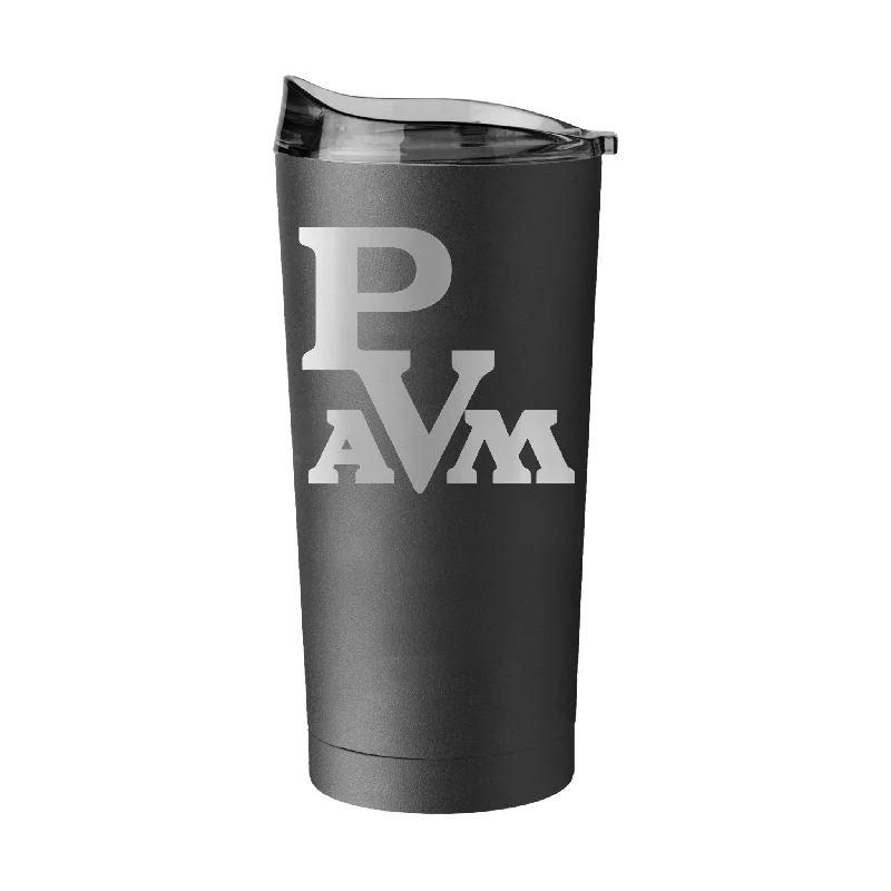 Team Mug For Coaches-Prairie View A&M GunMetal 20oz Black Powder Coat Tumbler