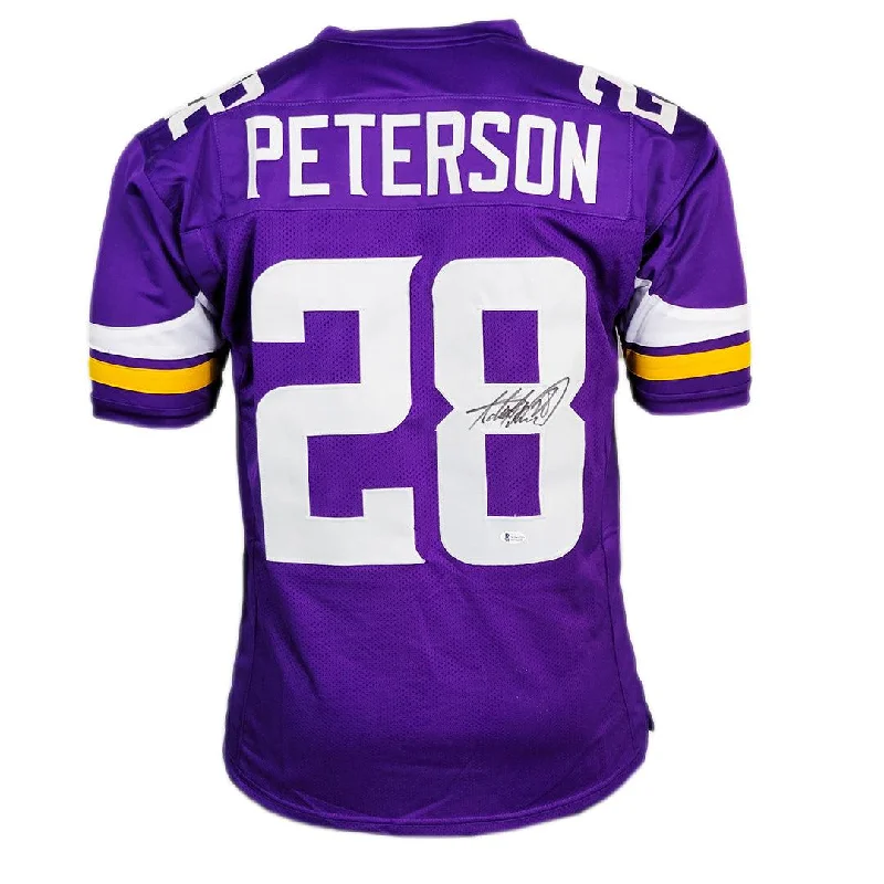 Rugby Jersey With Vintage Look-Adrian Peterson Signed Minnesota Purple Vapor Football Jersey (Beckett)