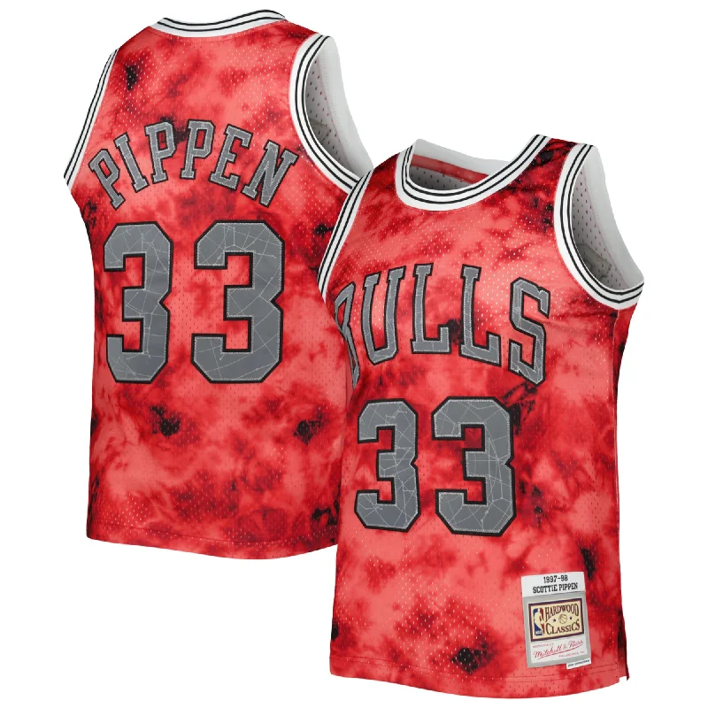 Basketball Jersey For Club Sports-Scottie Pippen Chicago Bulls 1997/98 Galaxy Swingman Basketball Jersey - Red