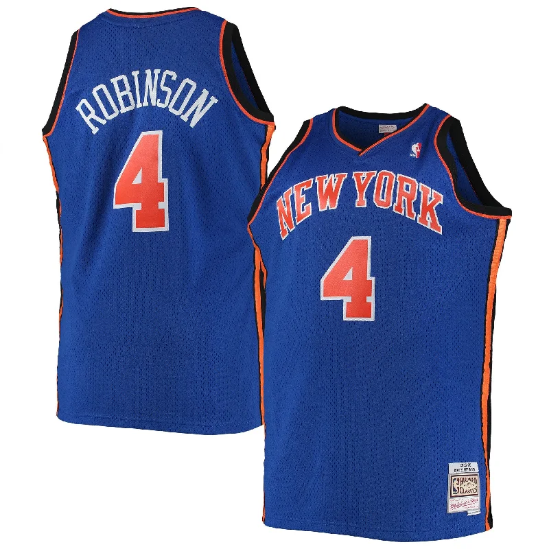 Basketball Jersey For Tournament Apparel-Nate Robinson New York Knicks 2005/06 Big & Tall Hardwood Classics Swingman Basketball Jersey - Blue