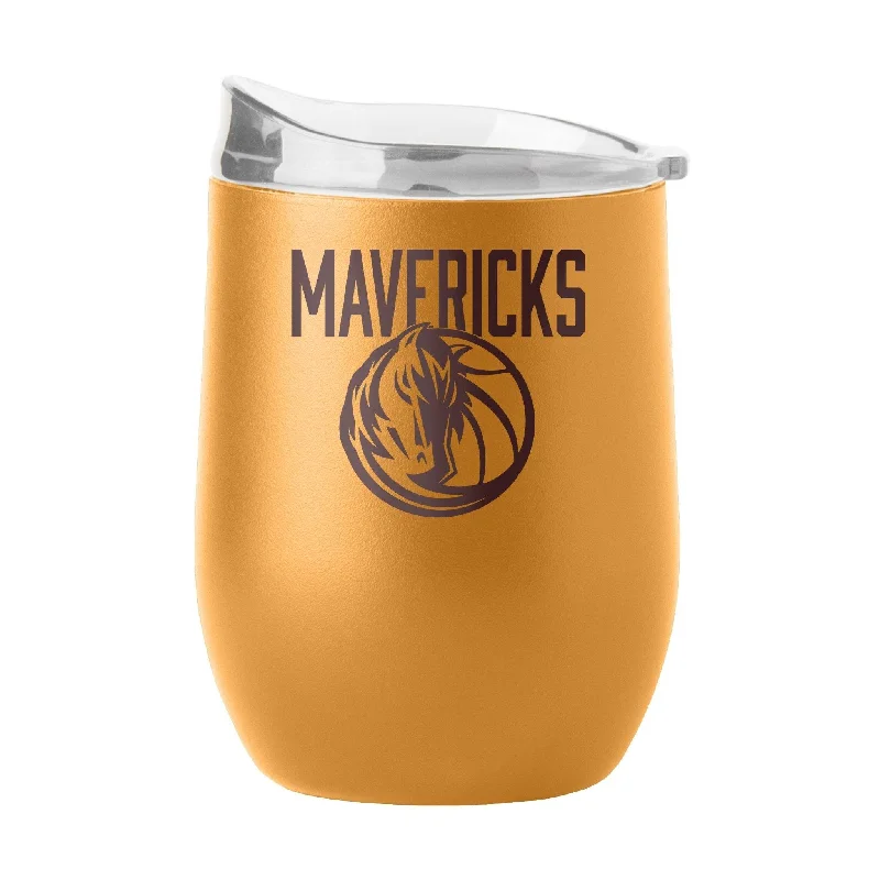 Team Mug For Tailgating Events-Dallas Mavericks 16oz Huddle Powder Coat Curved Beverage