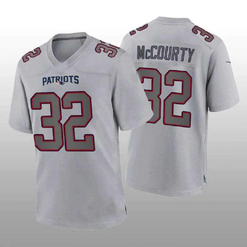 Rugby Jersey With Full Sublimation-NE.Patriots #32 Devin McCourty Gray Atmosphere Game Jersey Stitched American Football Jerseys