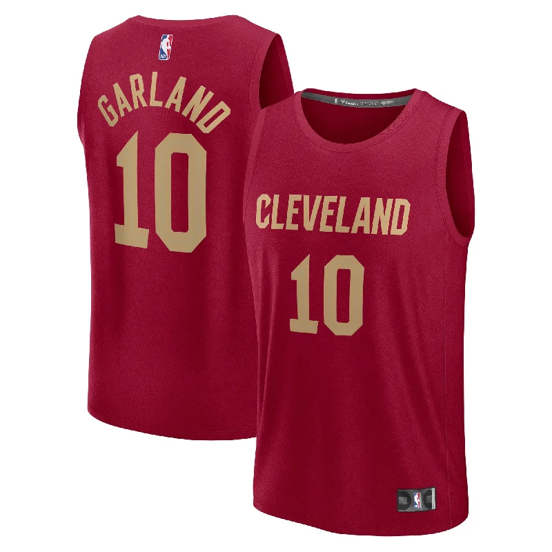 Basketball Jersey For Alumni Apparel-Darius Garland Cleveland Cavaliers Branded Fast Break Player Basketball Jersey - Icon Edition - Wine