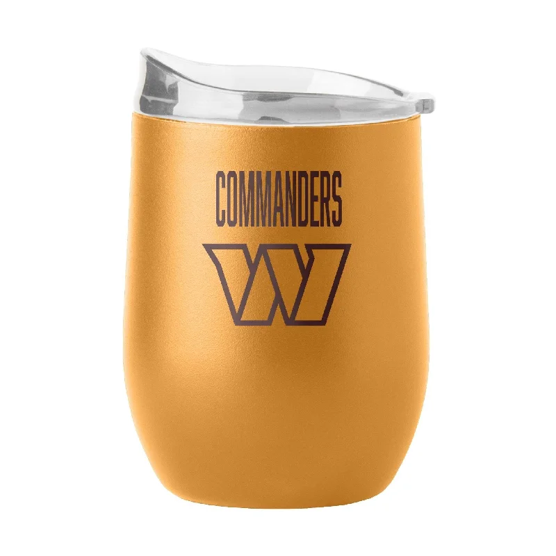 Personalized Team Mug For Event-Specific Orders-Washington Commanders 16oz Huddle Powder Coat Curved Beverage