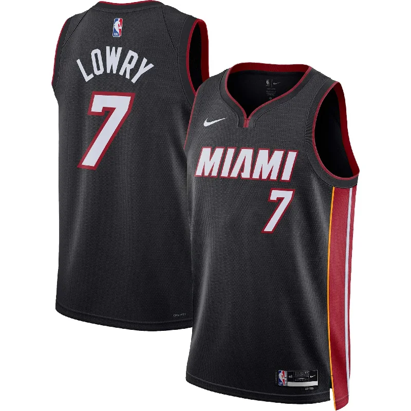 Basketball Jersey For Personalized Fan Gifts-Kyle Lowry Miami Heat Unisex Swingman Basketball Jersey - Icon Edition - Black