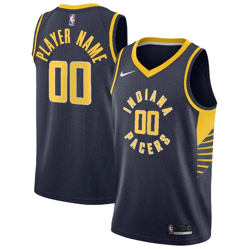 Basketball Jersey For Fan Gear-Indiana Pacers 2020/21 Swingman Custom Basketball Jersey - Icon Edition - Navy