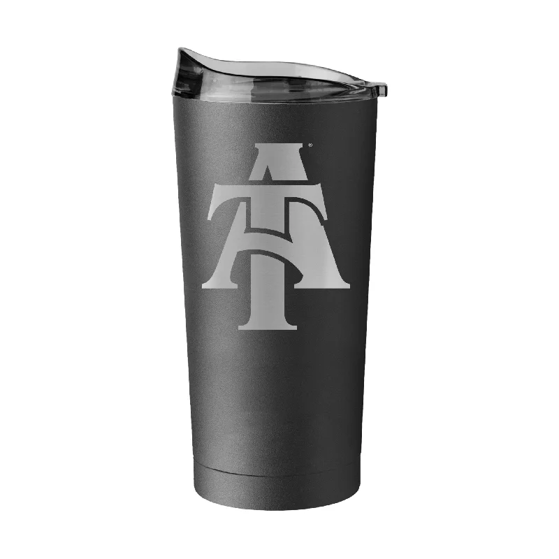 Team Mug For Sports Fans-NC A&T State GunMetal 20oz Black Powder Coat Tumbler