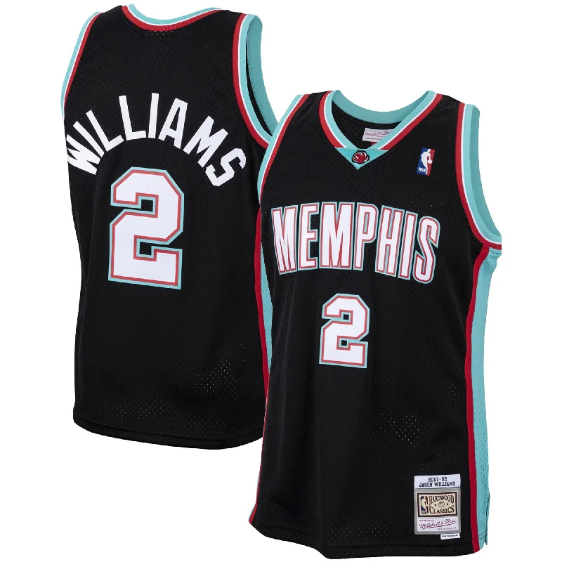 Basketball Jersey For School Spirit Events-Jason Williams Memphis Grizzlies 2001/02 Hardwood Classics Swingman Basketball Jersey - Black