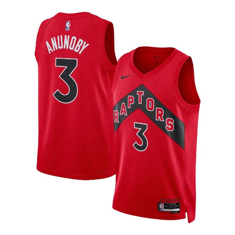 Custom Basketball Jersey For Limited Time Promotions-Og Anunoby Toronto Raptors Unisex Swingman Basketball Jersey - Icon Edition - Red