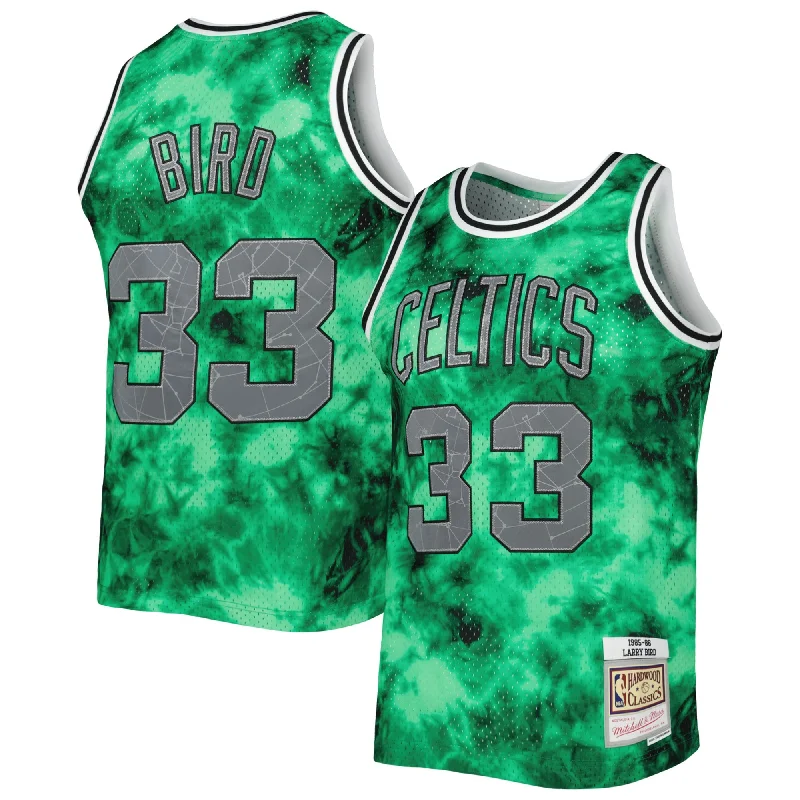 Personalized Basketball Jersey For Local Teams-Larry Bird Boston Celtics 1985/86 Galaxy Swingman Basketball Jersey - Kelly Green