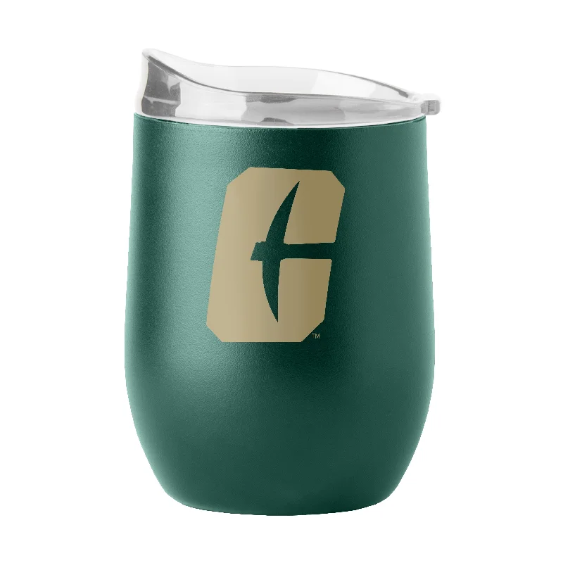 Team Mug With Fan Gear-North Carolina Charlotte 16oz Flipside Powder Coat Curved Bev