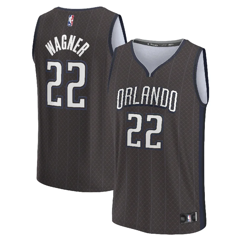 Basketball Jersey For Promotional Merchandise-Franz Wagner Orlando Magic Branded Fastbreak Basketball Jersey - City Edition - Black