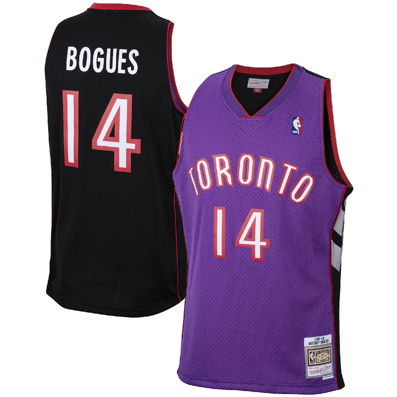 Custom Basketball Jersey For Charity Fundraisers-Muggsy Bogues Toronto Raptors 2001/02 Hardwood Classics Swingman Basketball Jersey - Purple