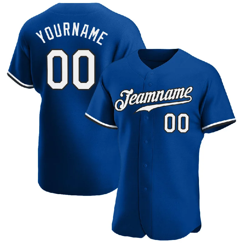 Baseball Jersey For Minor League Teams-Custom Royal White-Black Authentic Baseball Jersey