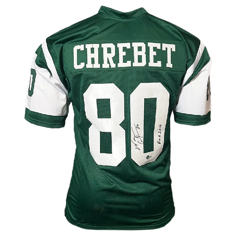 Rugby Jersey For Stylish Designs-Wayne Chrebet Signed ROH 2014 Inscription New York Green Football Jersey (Beckett)